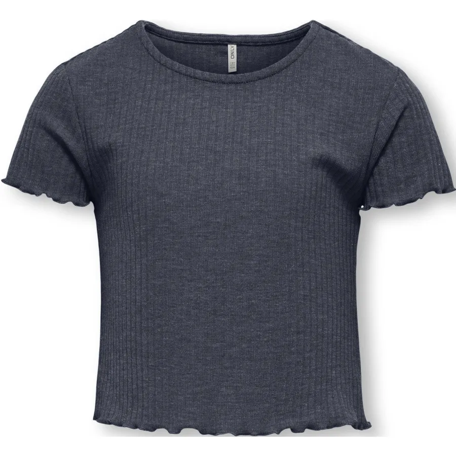 Only t-shirt rib grijsblauw, foto 3