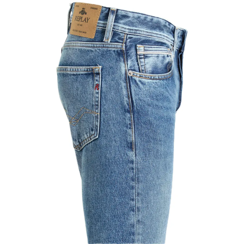 Replay GROVER straight leg jeans medium blue, foto 5