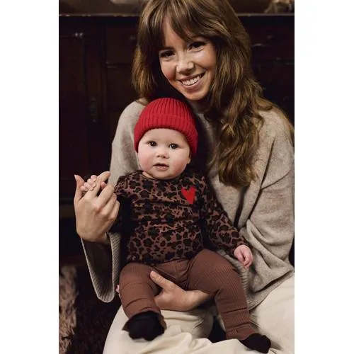 Z8 Millie newborn legging met ruches bruin, foto 3