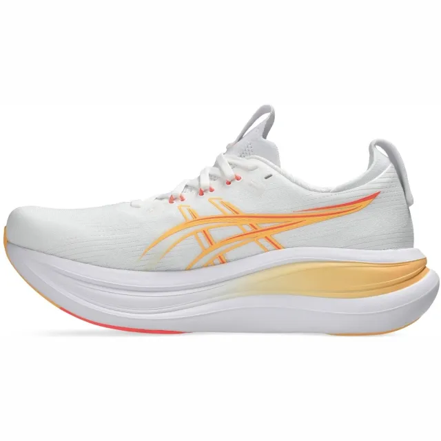Asics Gel-Nimbus 28 hardloopschoenen wit oranje, foto 2