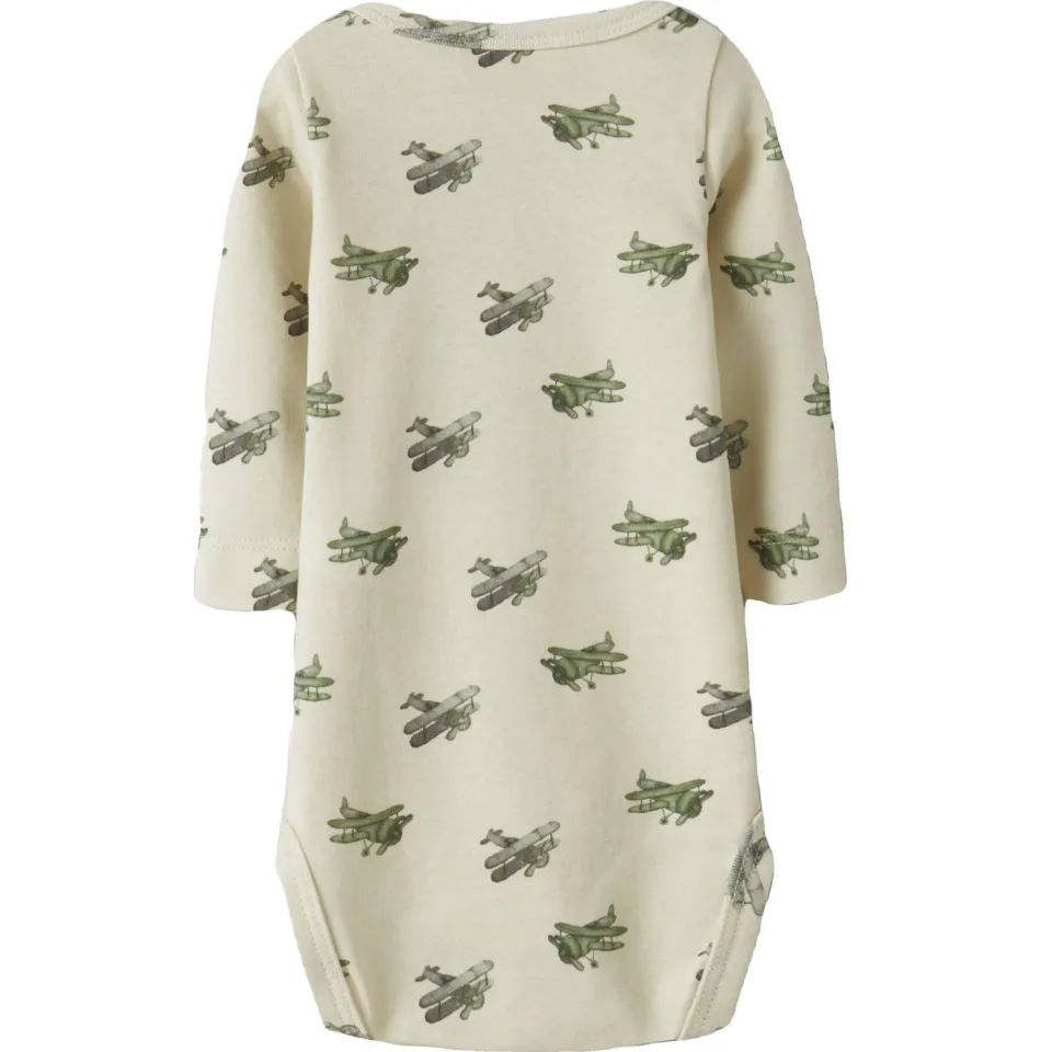 Lil' Atelier BABY romper ecru Jongens Stretchkatoen Ronde hals All over print, foto 2