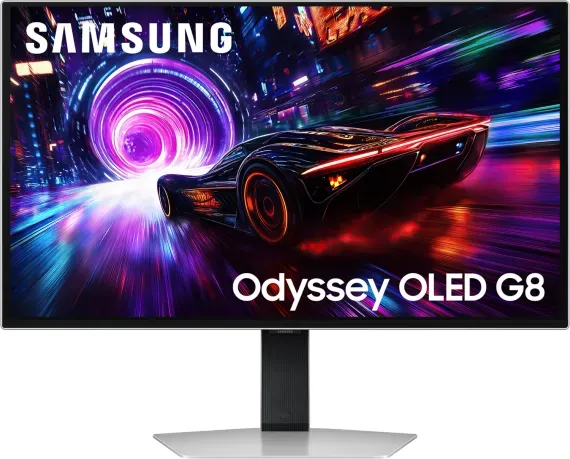 Samsung Odyssey OLED G8 G81SF gaming monitor zilver, foto 3