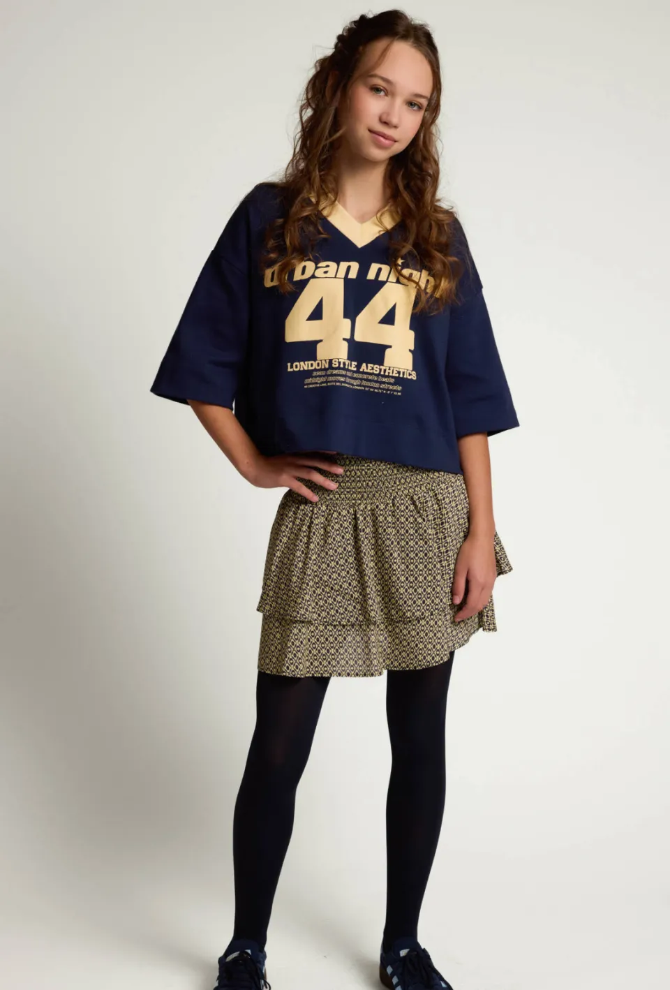 LOOXS 10sixteen mini strokenrok met print beige, foto 4
