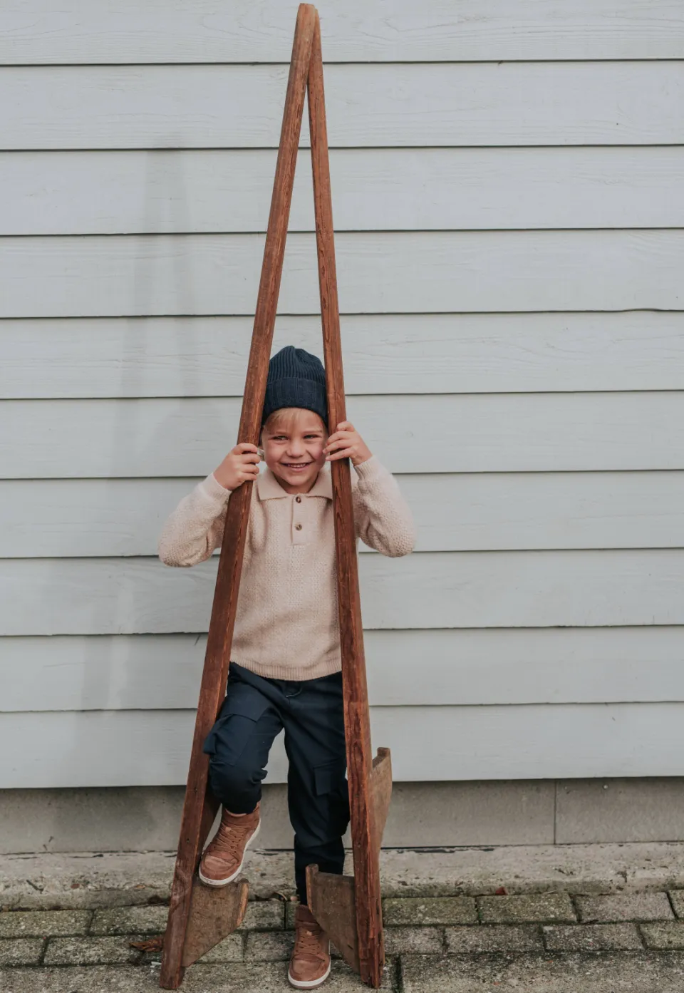 Koko Noko tapered cargobroek donkergrijs