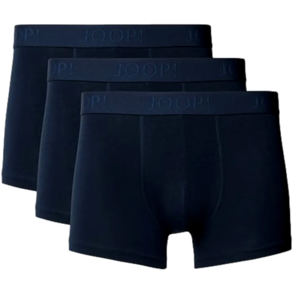 Joop! Boxershort met elastische band met label in een set van 3 stuks Marineblauw