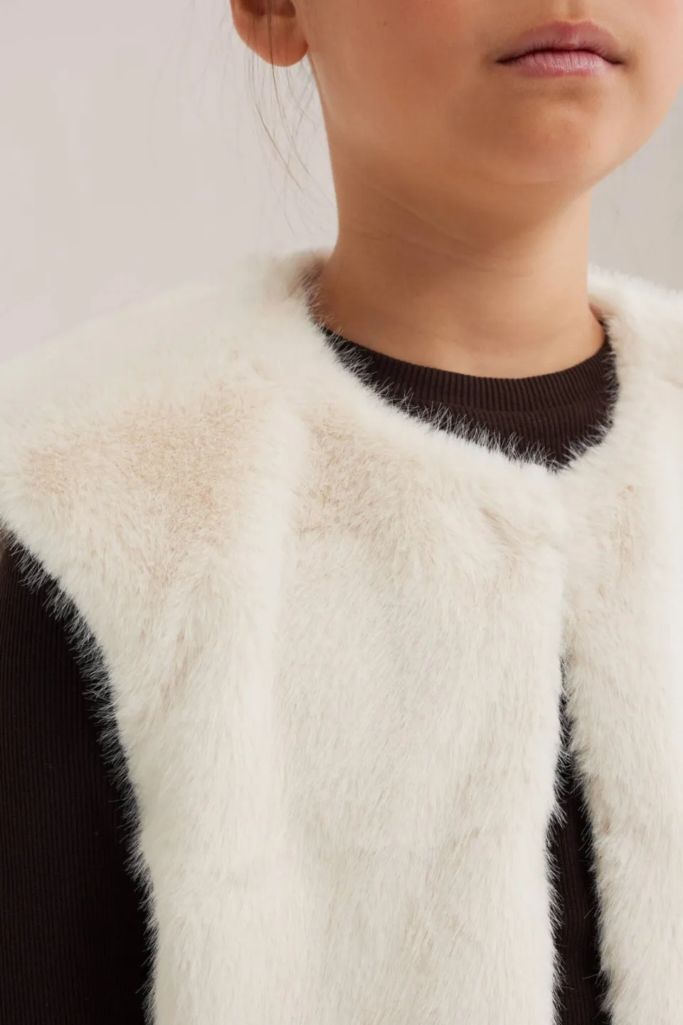 WE Fashion imitatiebont gilet - ecru, foto 6