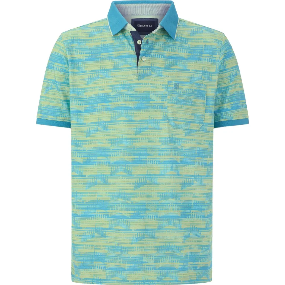 Babista Plus Size gestreepte polo - turquoise, foto 2