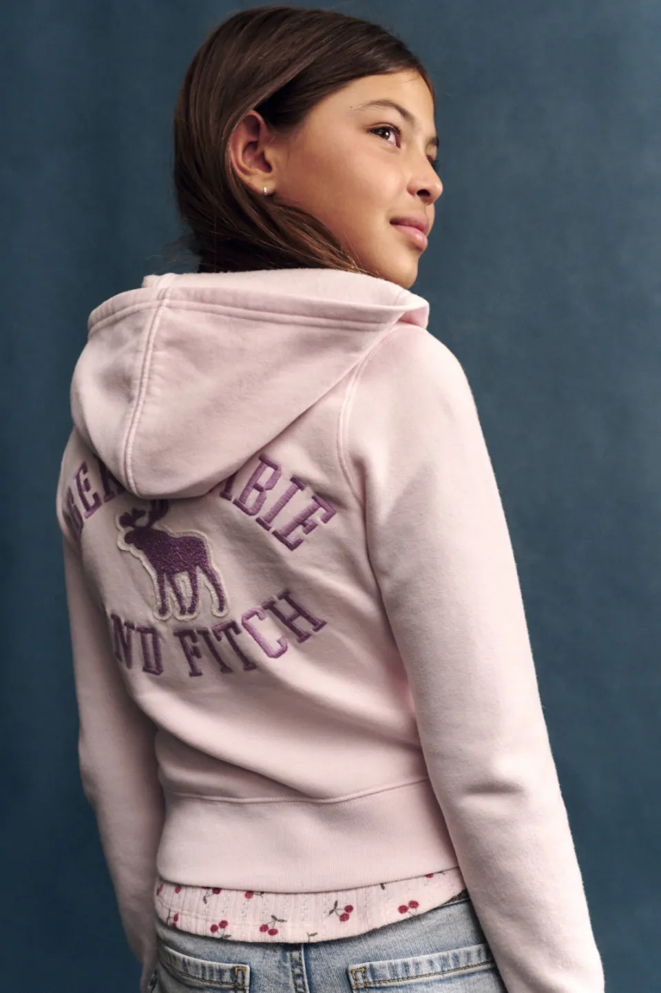 Abercrombie & Fitch sweater met backprint - lichtroze, foto 3