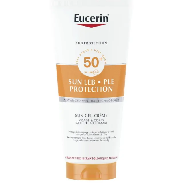 Eucerin Sun PLE Protect Sun Gel-Crème Gezicht en Lichaam SPF 50 200 ml