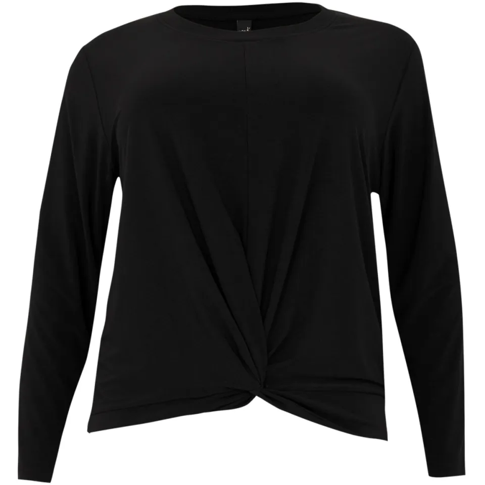 Yoek Tuniek geknoopte onderkant | Grote maten tuniek | Zwart, foto 4