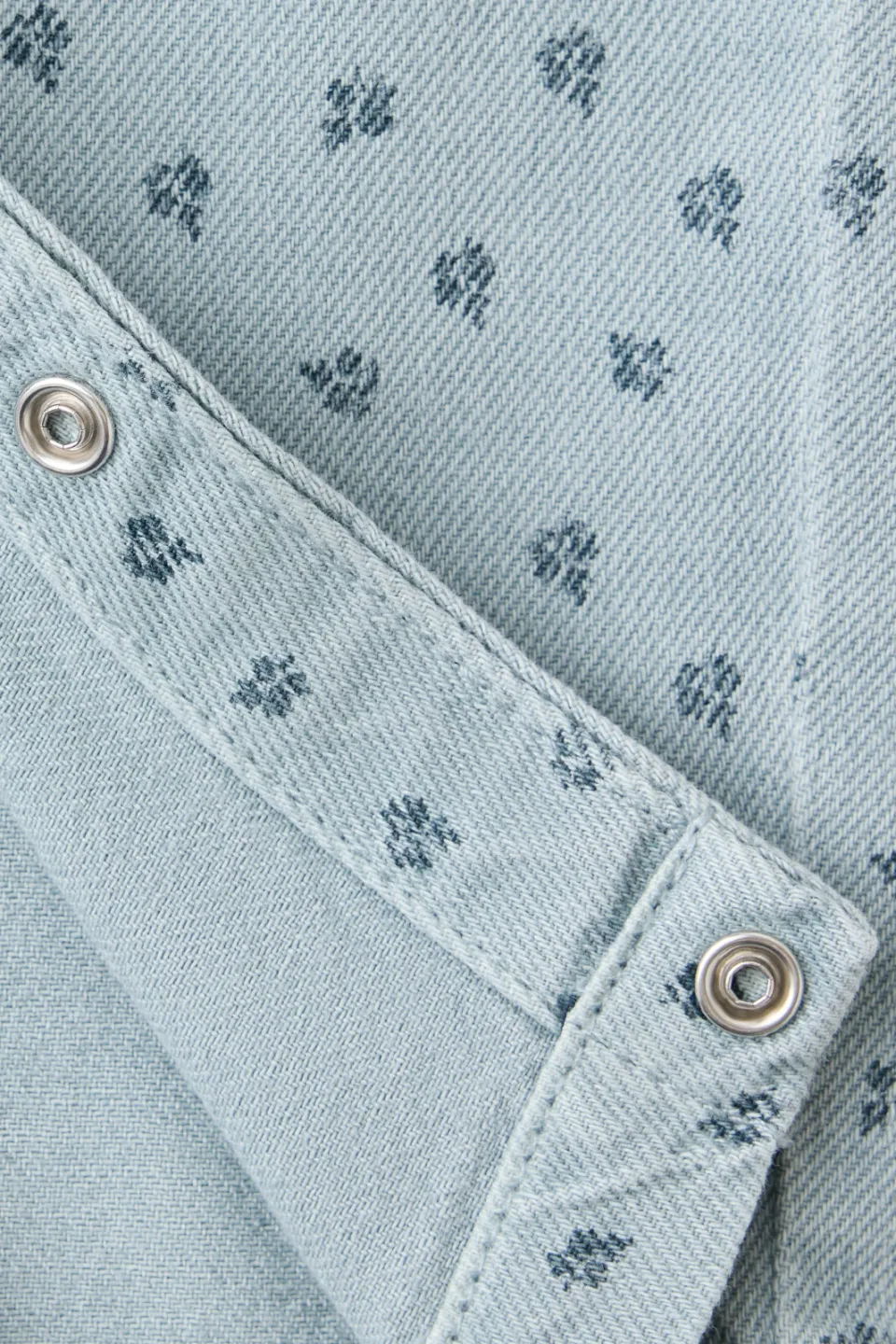 Mango tuinbroek met print lichtblauw lichtblauw/donkerblauw, foto 2