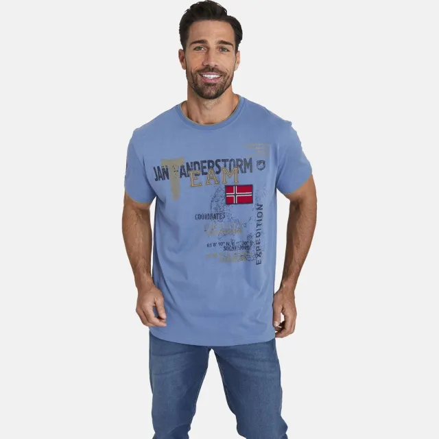 Jan Vanderstorm Sölve T-shirt lichtblauw