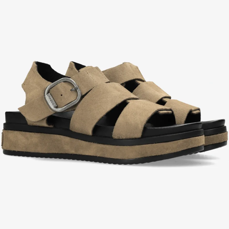 Shabbies Amsterdam Maro Bold sandalen taupe, foto 8