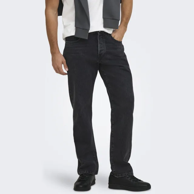 Only & Sons straight leg jeans - zwart