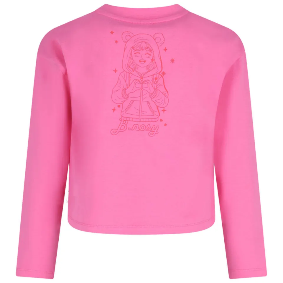 B.Nosy boxy longsleeve met backprint roze, foto 3