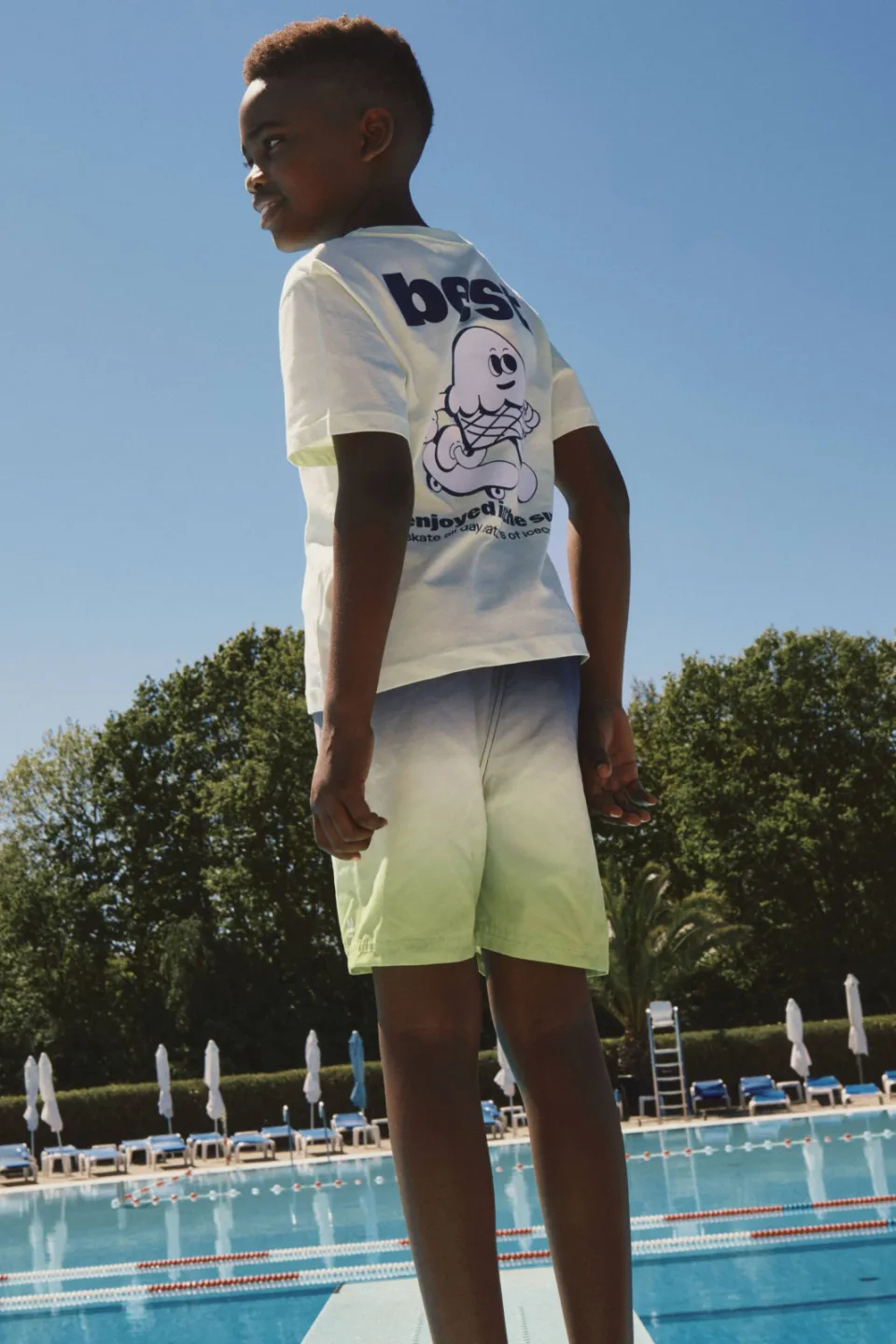 NAME IT T-shirt met backprint limegroen