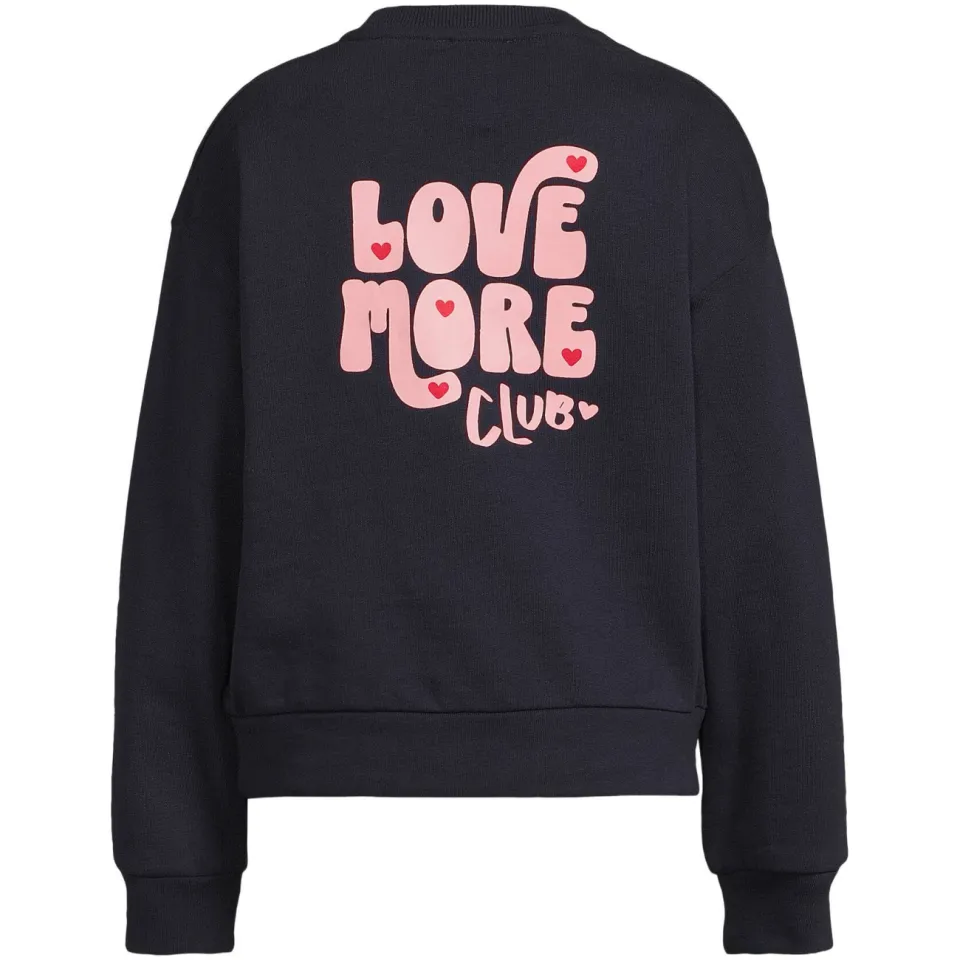 Me & My Monkey rechtvallende sweater met backprint - donkerblauw, foto 3