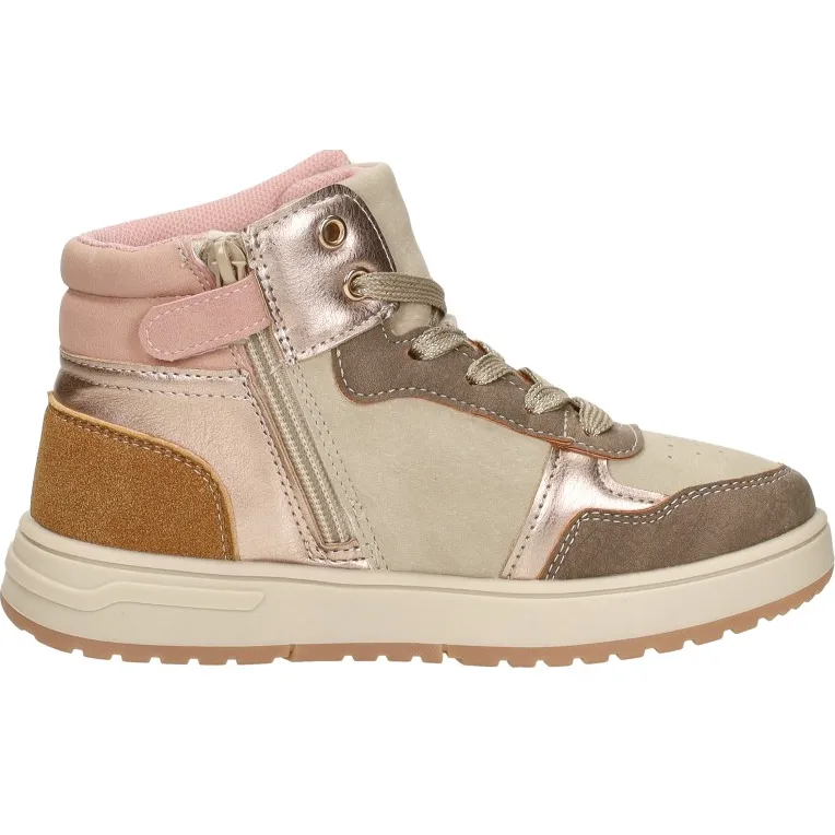 Keq veterschoen hoog beige