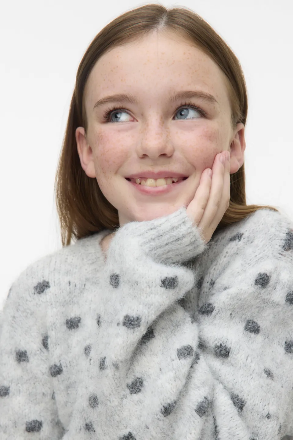 Vero Moda GIRL gebreide trui grijs melange, foto 3