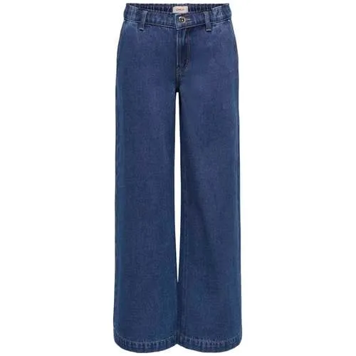Only KIDS ONLY GIRL wide leg jeans - medium blue denim Blauw Effen