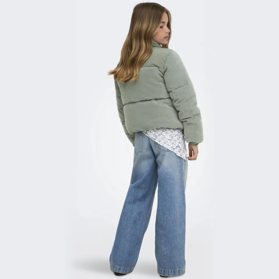 Only corduroy winterjas lichtgroen, foto 6