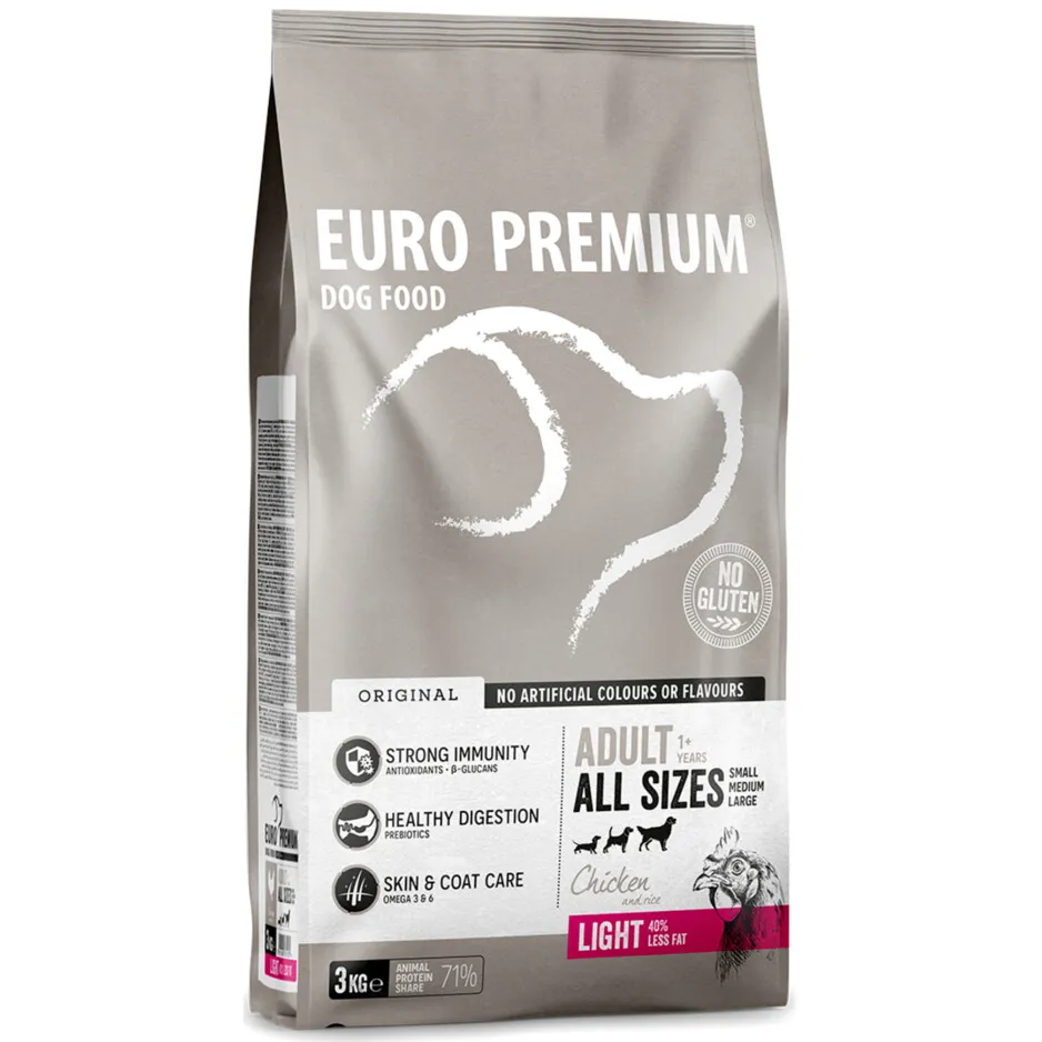 Euro Premium Adult Light hondenvoer 3 kg, foto 3