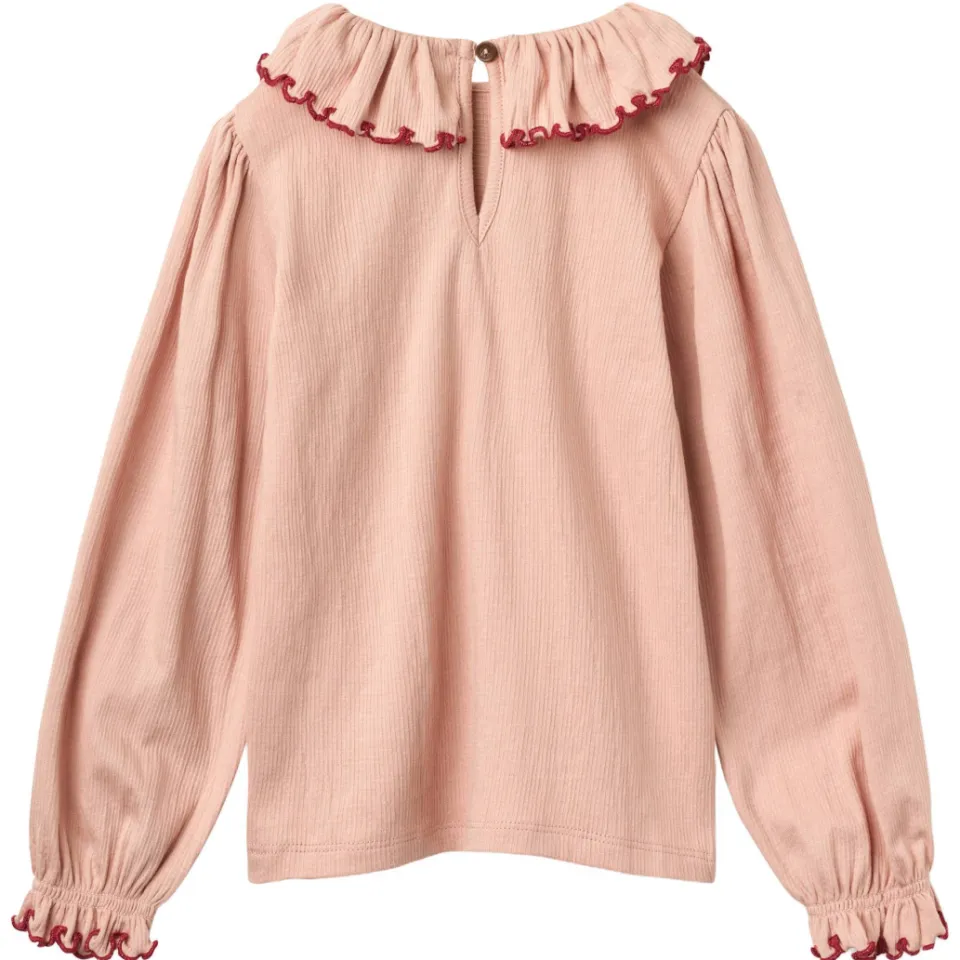 Copenhagen Colors rechtvallende longsleeve met ruches roze, foto 2