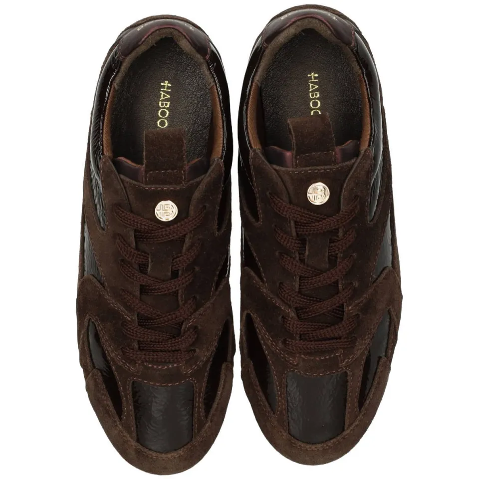 Haboob Ayla lakleren sneakers - donkerbruin, foto 4