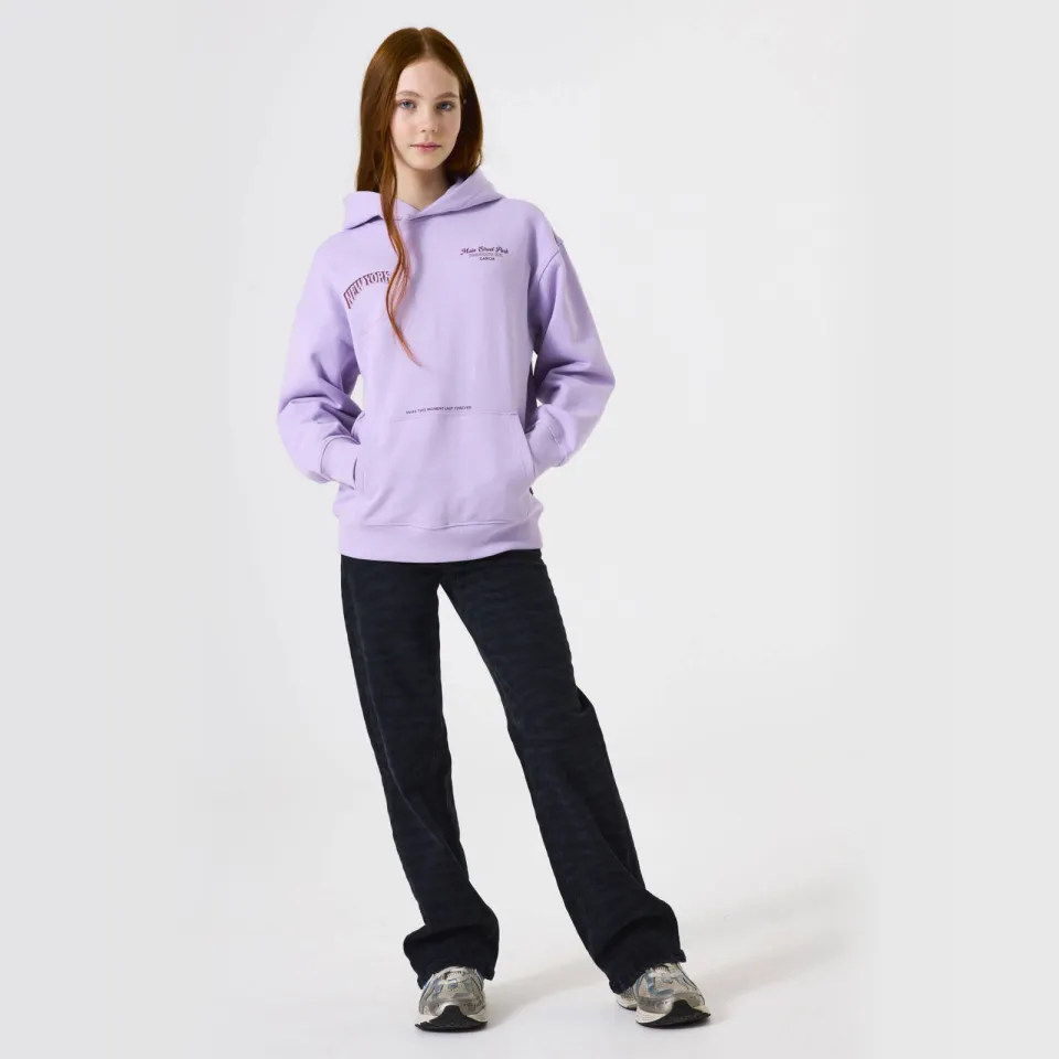 Garcia hoodie met backprint lila