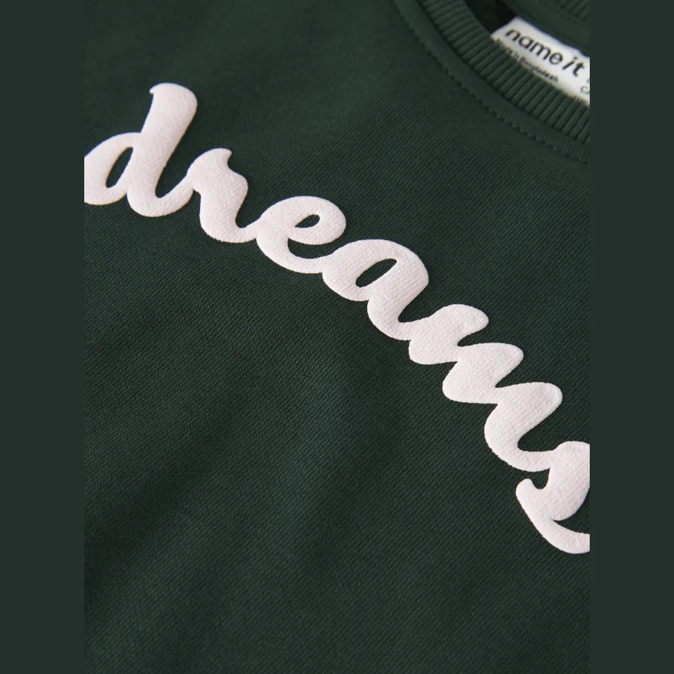 NAME IT MINI sweater met tekst - donkergroen, foto 4