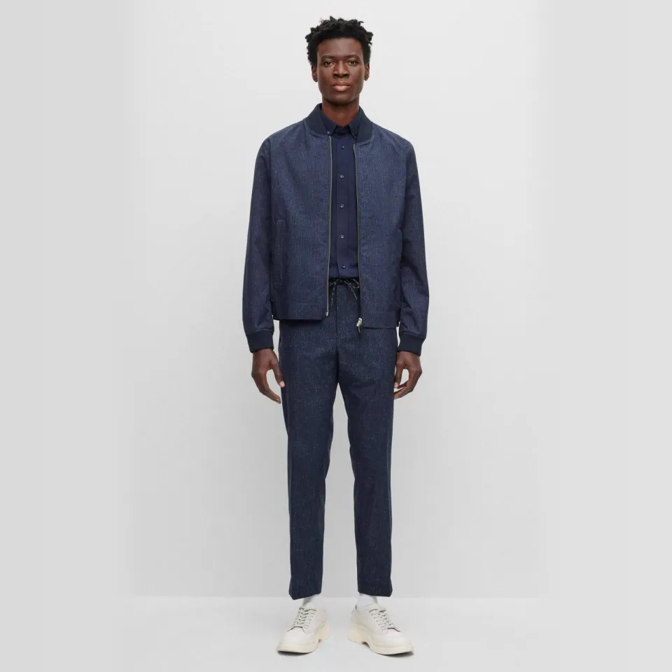 Boss regular fit overhemd met logo - donkerblauw, foto 4