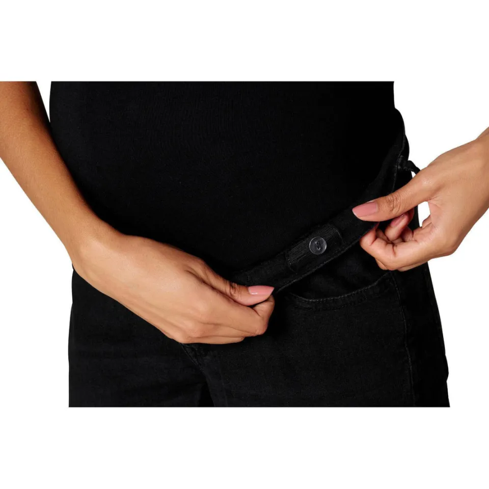 Noppies maternity cropped zwangerschaps slim fit jeans Mila black dark wash, foto 5