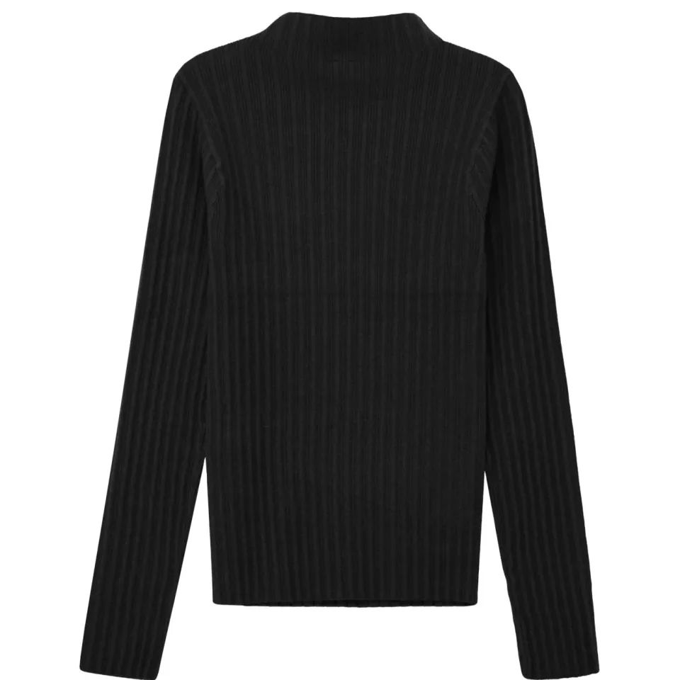 s.Oliver longsleeve met opstaande kraag zwart, foto 3