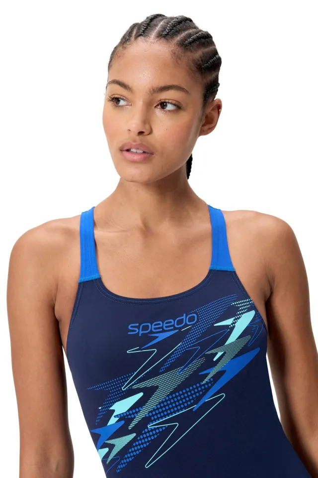 Speedo Medley Logo Medalist badpak marineblauw Donkerblauw/blauw