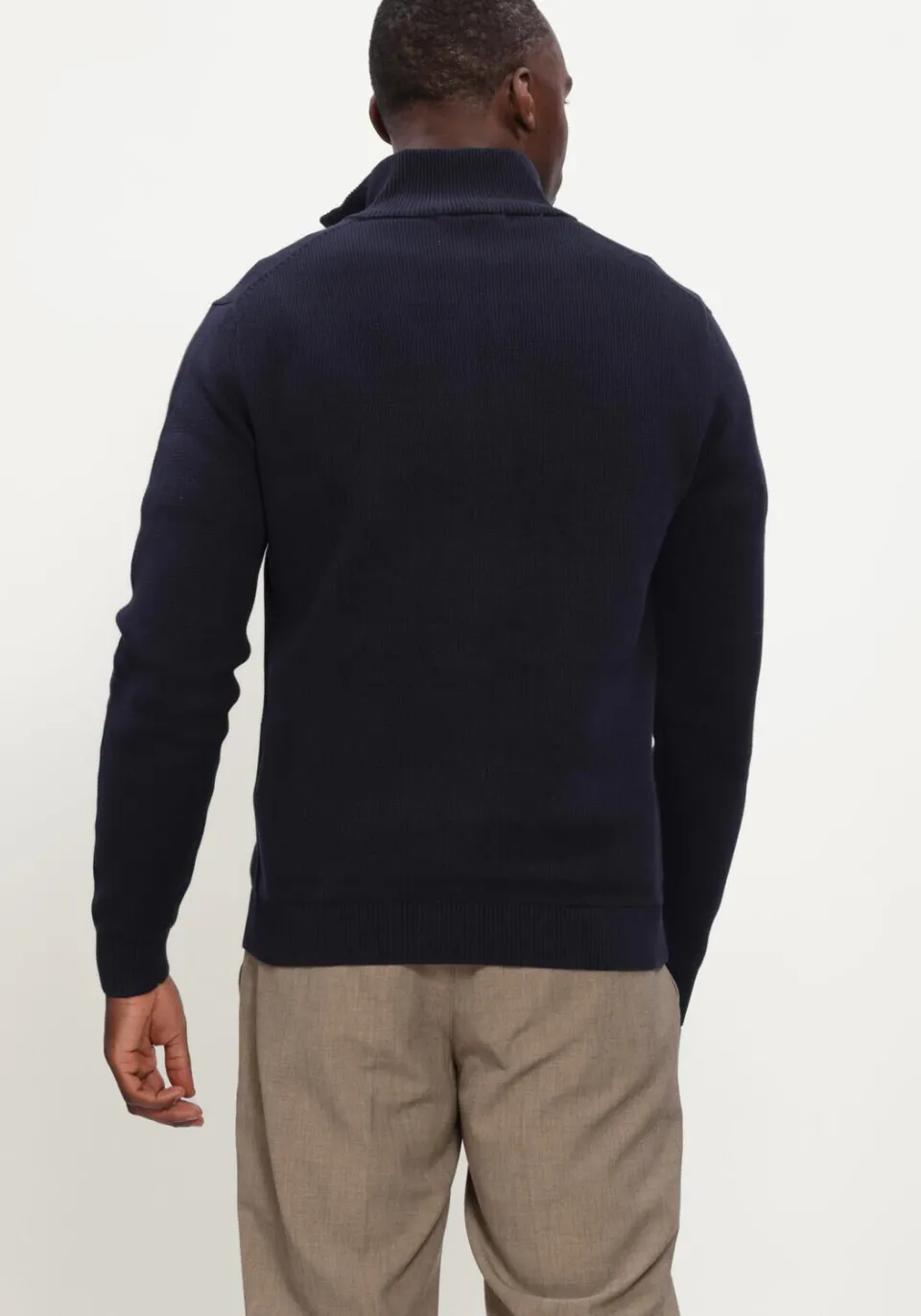 Selected gebreide trui donkerblauw sky captain, foto 6