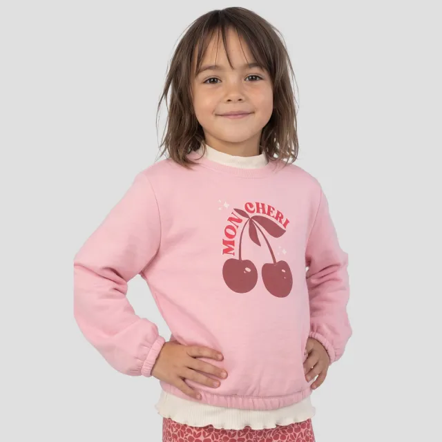 Orange Stars sweater met print - lichtroze
