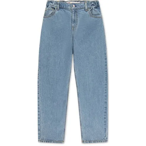 Levi's Kids barrel jeans - lichtblauw Jongens Denim Effen Light blue denim