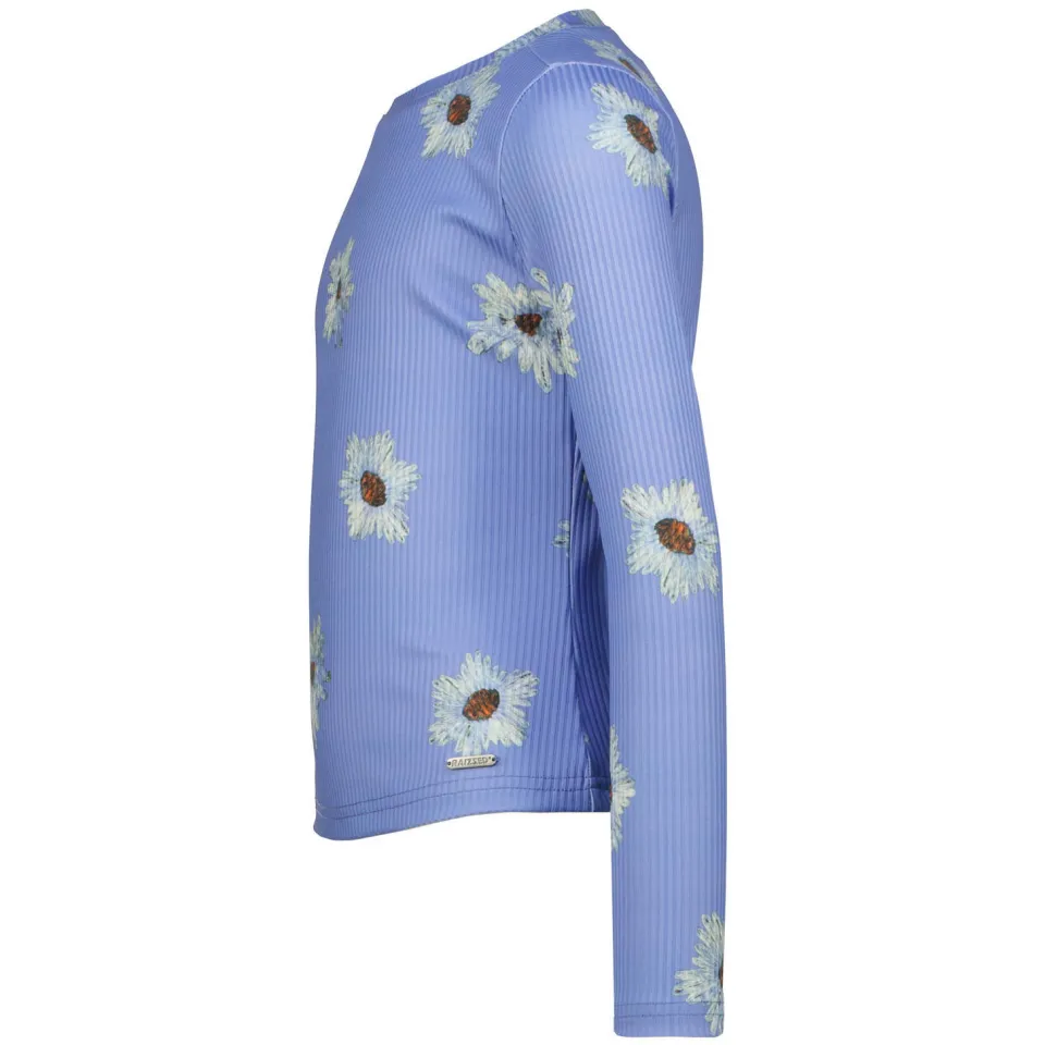 Raizzed gebloemde longsleeve lila, foto 2
