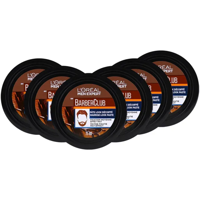 L'oréal Paris Men Expert BarberClub styling paste - 6x 75 ml