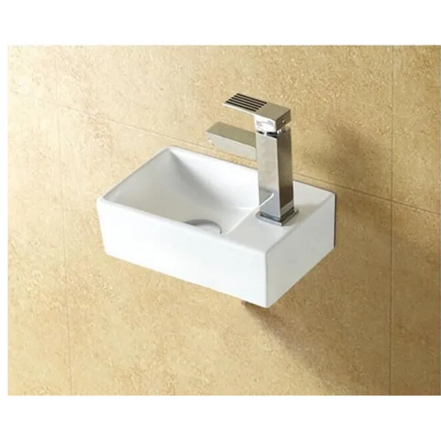 Sanilux Fontein Sanilux New Wonder 30x18,5x9,5 cm met Afvoer en Kraan Keramiek Wit (Kraangat Rechts)
