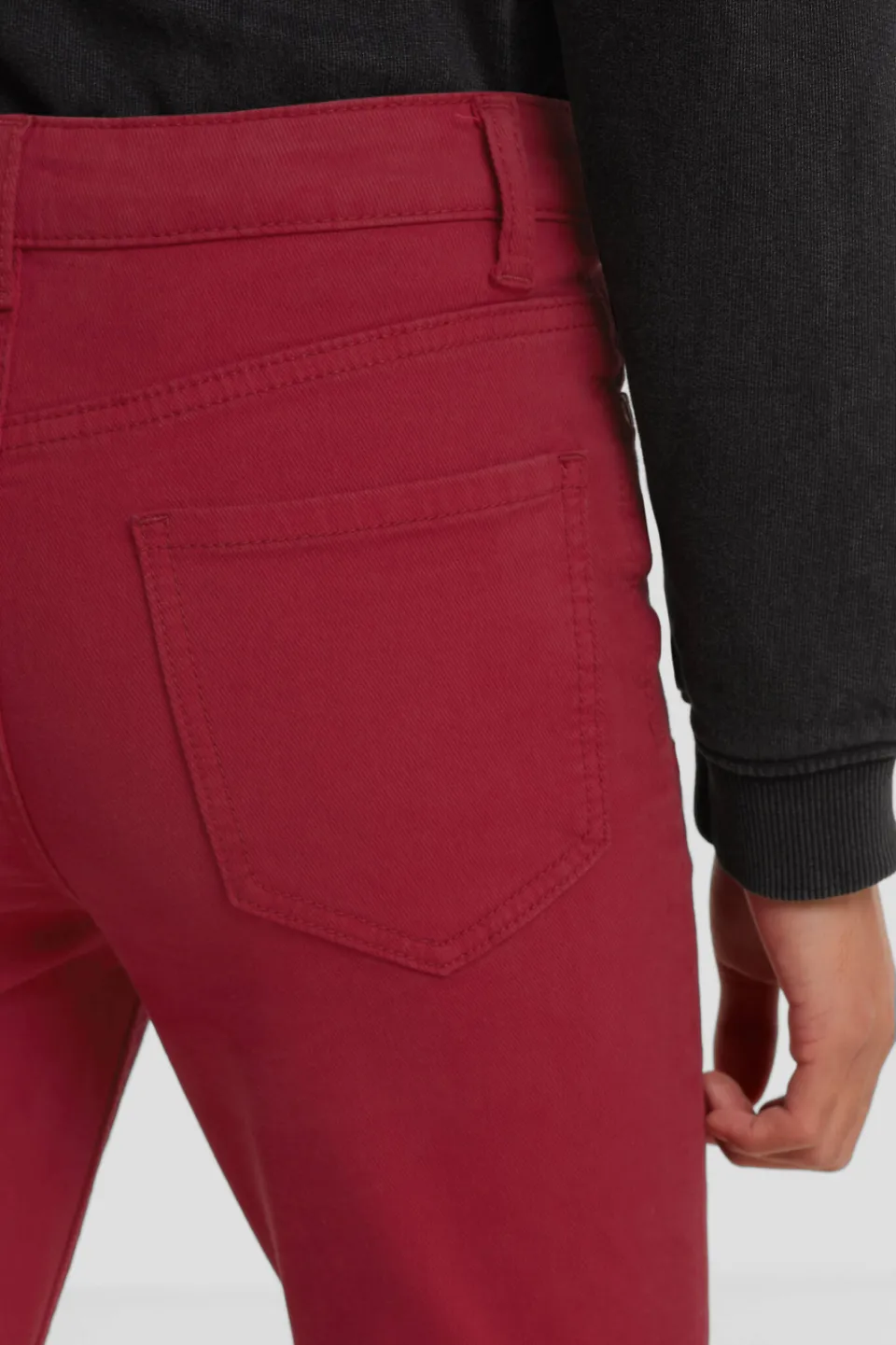 Anytime skinny jeans donkerrood, foto 3