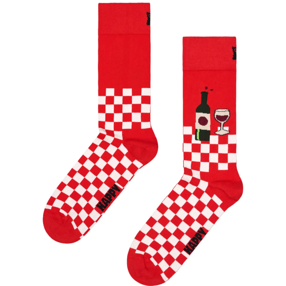 Happy Socks Wine and Dine sokken rood, foto 2