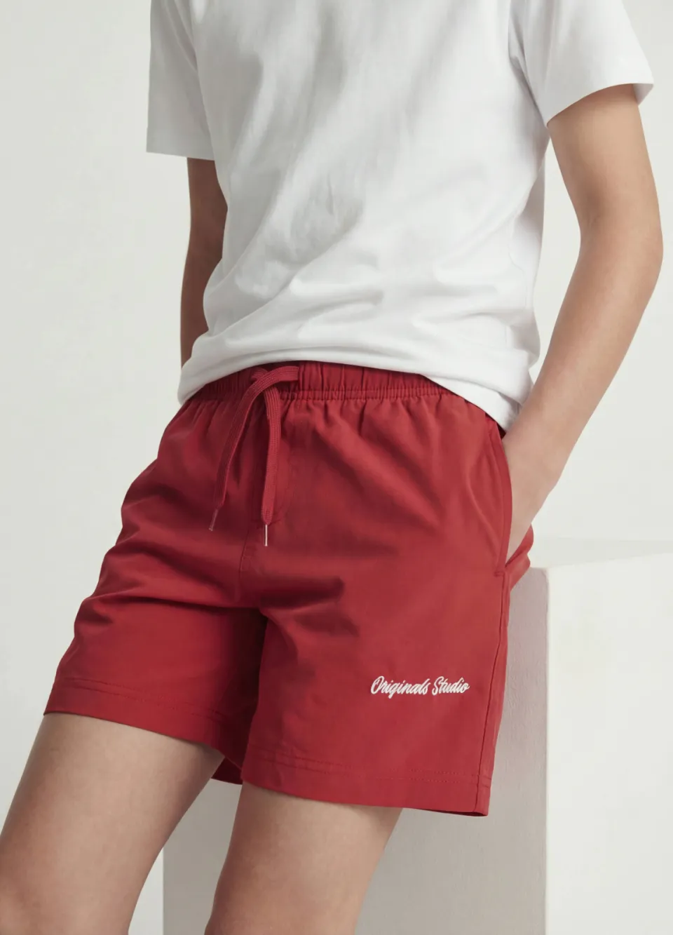 Jack & Jones JUNIOR zwemshort rood, foto 4