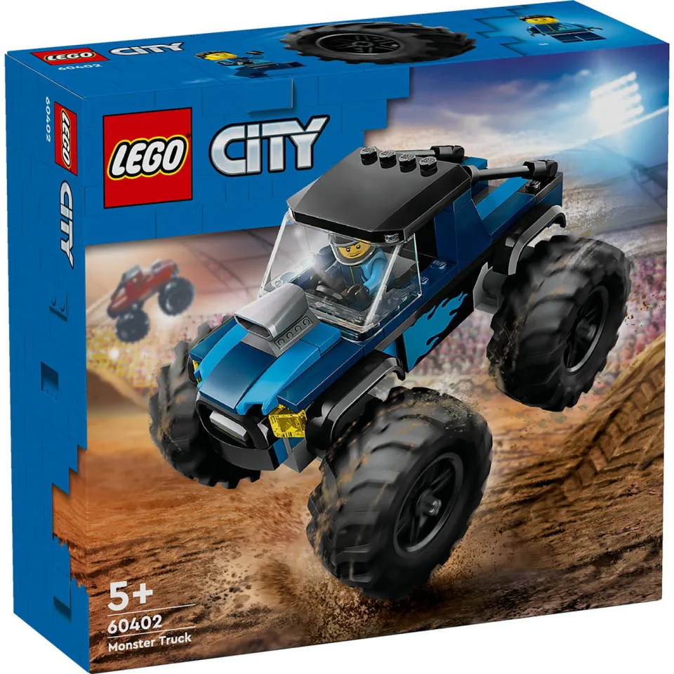 Lego City Blauwe monstertruck Speelgoed Speelgoed Offroad Auto voor Kinderen vanaf 5 Jaar 60402, foto 3