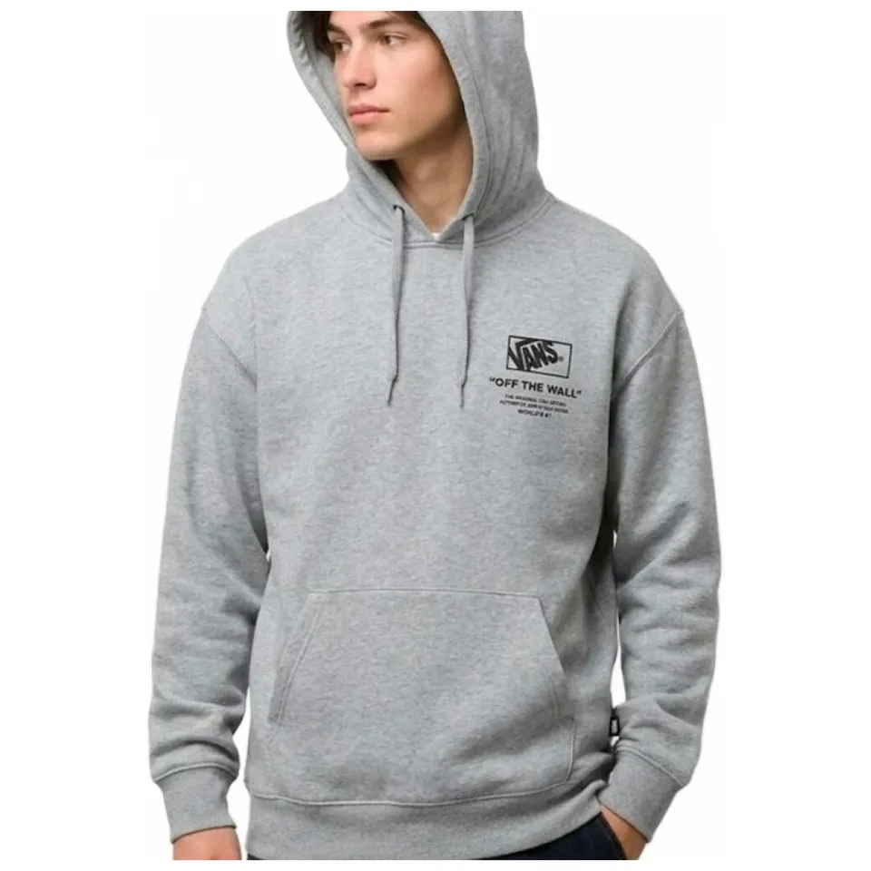 Vans relaxed fit hoodie met backprint - grijs Grijs melange