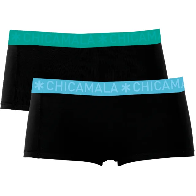Muchachomalo Meisjes 2-pack Boxershorts Zwart