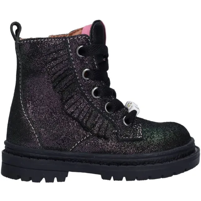 BunniesJR leren enkelboots - zwart/rosé