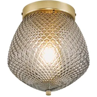 Nordlux Plafondlamp Orbiform Gerookt Glas ⌀20cm Goud