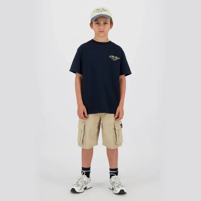 Vingino t-shirt met backprint marineblauw Zwart