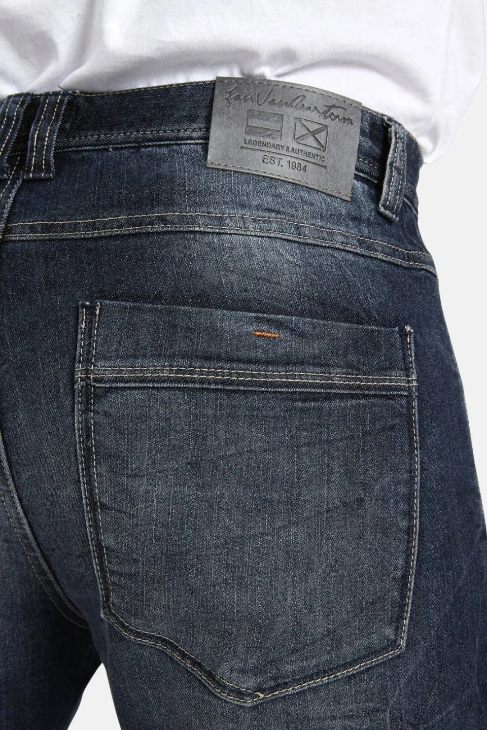 Jan Vanderstorm +FIT Collectie loose fit jeans JURIEN Plus donkerblauw, foto 6